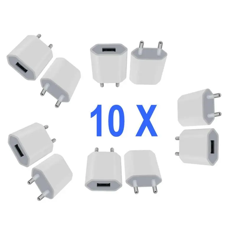 Cargador de Celular y Baterías,10x Pack Cargador Adaptador Enchufe Usb Carga Celular Gps