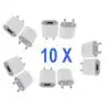 Cargador de Celular y Baterías,10x Pack Cargador Adaptador Enchufe Usb Carga Celular Gps