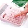 Calculadoras,Calculadora Rosa Pink Escritorio Oficina Colegio Rosada - ROSA 837C