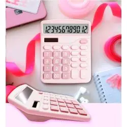 Calculadoras,Calculadora Rosa Pink Escritorio Oficina Colegio Rosada - ROSA 837C