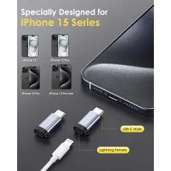 Adaptadores de Audio, BT y OTG,Adaptador Para Lightning De iPhone A Puerto Usb Tipo C Carga MOD.YP-18