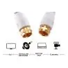 Cables de Video,Cable Coaxial Tv Cable Vhs Dvd Led Lcd Dvr Decodificador Plasma 1.5 Metros