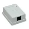 Placas y Soportes de Pared,Roseta Caja RJ45 Hembra sobrepuesto CAT-6 para cables de red FastLink