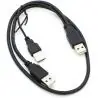 Adaptadores y Cables,Cable Usb Disco Duro Externo Tipo 'Y' Conector Estandar Tipo 'A'