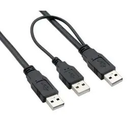 Adaptadores y Cables,Cable Usb Disco Duro Externo Tipo 'Y' Conector Estandar Tipo 'A'