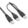 Adaptadores y Cables,Cable Usb Disco Duro Externo Tipo 'Y' Conector Estandar Tipo 'A'