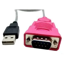 Adaptadores y Cables,Cable Adaptador Usb A Serial Rs232 9 Pin Db9 Pc Y Notebook - Rosado