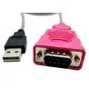 Adaptadores y Cables,Cable Adaptador Usb A Serial Rs232 9 Pin Db9 Pc Y Notebook - Rosado