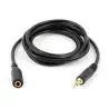 Cables de Audio,Cable Extension Audio Plug Jack Audifonos 3.5mm Macho Hembra - 1.5mts