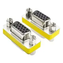 Adaptador de Video y Conversor,Copla Vga Adaptador Db15 Hembra Cambiador Genero Y Extension