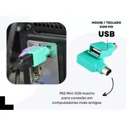 Adaptadores y Cables,Adaptador Usb A Puerto Ps2 Mouse O Teclado