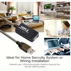 Adaptadores y Cables,Cable Alargador USB Activo Extension de 20 metros Macho Hembra