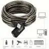 Adaptadores y Cables,Cable Alargador USB Activo Extension de 20 metros Macho Hembra