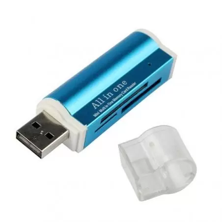 Accesorios Almacenamiento,Multi Lector de Memorias Usb Externo All in One SD, Micro SD, Memory Stick, M2 tipo Pendrive