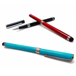 Lapices,Lapiz Tactil Touch Doble Punta Pantalla Celular Tablet Ipad - Con Tapa