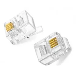 Conector de Red,Pack RJ11 Conector Cable Telefono Conexion Terminal Repuesto - 4x
