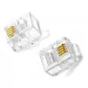 Conector de Red,Pack RJ11 Conector Cable Telefono Conexion Terminal Repuesto - 4x
