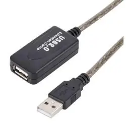 Adaptadores y Cables,Cable Alargador USB Activo Extension de 20 metros Macho Hembra