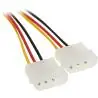 Adaptadores y Cables,Adaptador Poder 6 Pin a 2 Molex Tarjeta Video Corriente PCI IDE