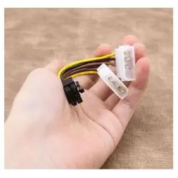 Adaptadores y Cables,Adaptador Poder 6 Pin a 2 Molex Tarjeta Video Corriente PCI IDE