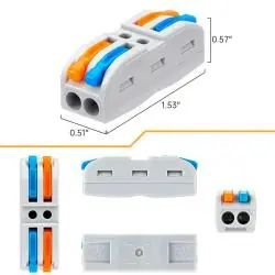 Otros,Conector Adaptador Empalme Rapido Electrico Cables Corriente 2 Tomas