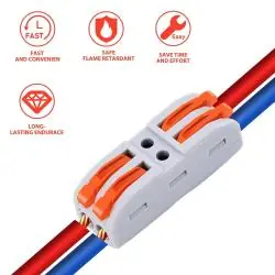 Otros,Conector Empalme Adaptador Rapido Electrico Cables Corriente 2 Tomas