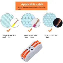 Otros,Conector Empalme Adaptador Rapido Electrico Cables Corriente 2 Tomas