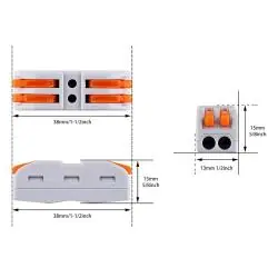 Otros,Conector Empalme Adaptador Rapido Electrico Cables Corriente 2 Tomas
