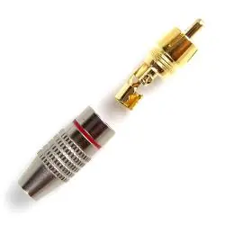 Adaptadores de Audio,Adaptador Conector De Audio Rca Plug Av Metal Sin Soldadura