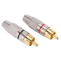 Adaptadores de Audio,Adaptador Conector De Audio Rca Plug Av Metal Sin Soldadura