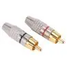 Adaptadores de Audio,Adaptador Conector De Audio Rca Plug Av Metal Sin Soldadura