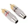 Adaptadores de Audio,Adaptador Conector De Audio Rca Plug Av Metal Sin Soldadura