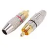 Adaptadores de Audio,Adaptador Conector De Audio Rca Plug Av Metal Sin Soldadura