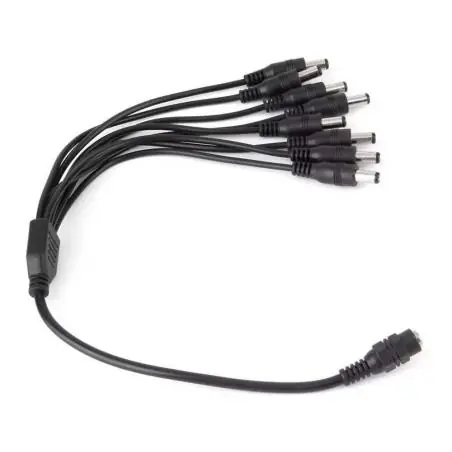 Cables de Poder,Cable Poder Splitter Camara Seguridad 8 Salidas Jack 5.5*2.5