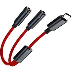 Adaptador Splitter Tipo C Auxiliar Microfono Notebook Celular