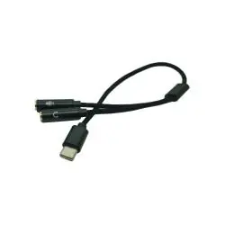 Adaptador Splitter Tipo C Auxiliar Microfono Notebook Celular