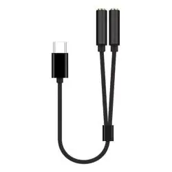 Adaptador Splitter Tipo C Auxiliar Microfono Notebook Celular