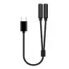 Adaptador Splitter Tipo C Auxiliar Microfono Notebook Celular
