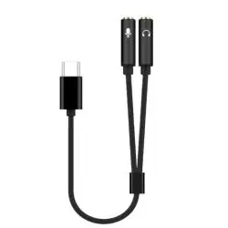 Adaptador Splitter Tipo C Auxiliar Microfono Notebook Celular
